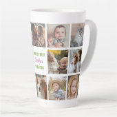 世界の母最高の名Instagram Photo Collage カフェラテマグ (右アングル)