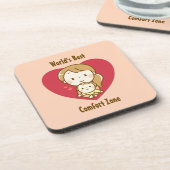 世界の母最高の母かわいい母の日のかわいい漫画 コースター (左側)