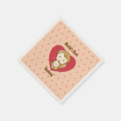 世界の母最高の母かわいい母の日のかわいい漫画 スタンダードカクテルナプキン (角)