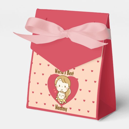 世界の母最高の母かわいい母の日のかわいい漫画 フェイバーボックス (正面サイド)