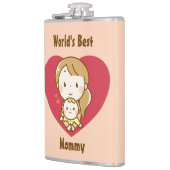 世界の母最高の母かわいい母の日のかわいい漫画 フラスク (左)