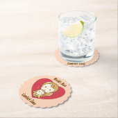 世界の母最高の母かわいい母の日のかわいい漫画 ペーパーコースター (インサイチュ)