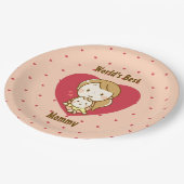 世界の母最高の母かわいい母の日のかわいい漫画 ペーパープレート (アングル)