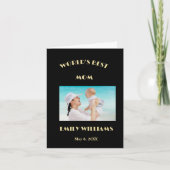 世界の母最高の母の日の写真がパーソナライズ カード (正面)