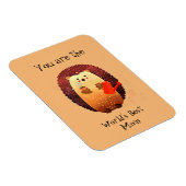 世界の母最高の母引用文ヘッジホッグガーデニング マグネット (右側)