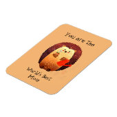 世界の母最高の母引用文ヘッジホッグガーデニング マグネット (左側)