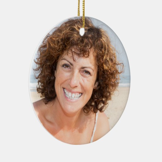 世界の母最高の母母の定義写真 セラミックオーナメント (右)