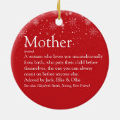 世界の母最高の母母の定義写真 セラミックオーナメント (裏面)