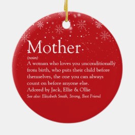 世界の母最高の母母の定義写真 セラミックオーナメント