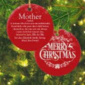 世界の母最高の母母の定義 セラミックオーナメント