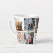 世界の母最高の親インスタグラム写真のコラージュ名 カフェラテマグ (左アングル)