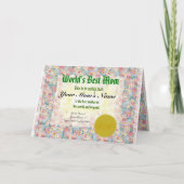 世界の母親の資格最高のを取得する カード (正面)