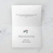 世界の水の色に喜びリースクリスマスカード シーズンカード (内部)