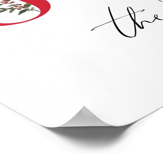 世界の水の色に喜ぶクリスマスプレスター ポスター (角)