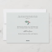 世界の水の色の冬のリースに喜び シーズンカード (裏面)