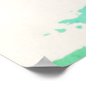 世界の水彩政治地図 ポスター (角)