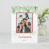 世界の水彩画のクリスマスの写真カードへの喜び シーズンカード (スタンド正面)