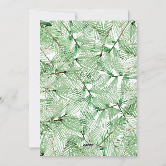 世界の水彩画のクリスマスの写真カードへの喜び シーズンカード (裏面)