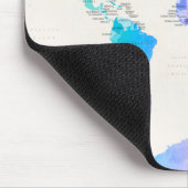 世界の水彩画の政治地図 マウスパッド (コーナー)