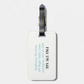 世界の水彩画の荷物のラベルは移動します ラゲッジタグ (裏面縦)