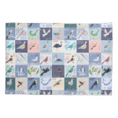 世界の水彩画を描く鳥 枕カバー (裏面)