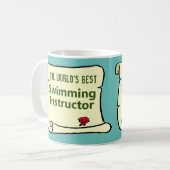 世界の水泳最高のインストラクター。 コーヒーマグカップ (正面左)