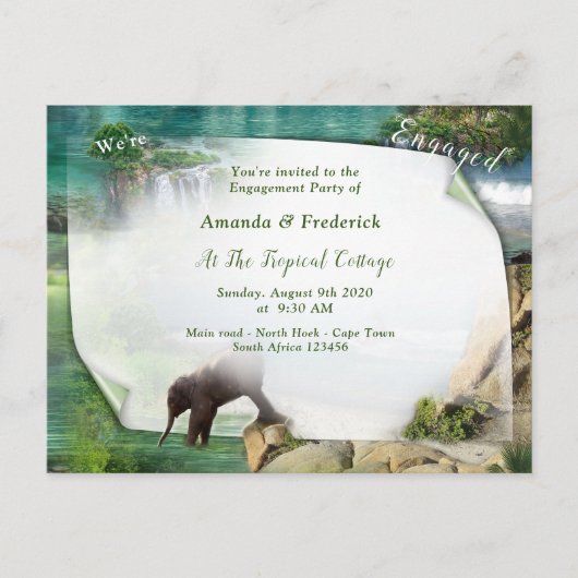 世界の海と川、湖、スポーツ活動 インビテーションポストカード (正面)