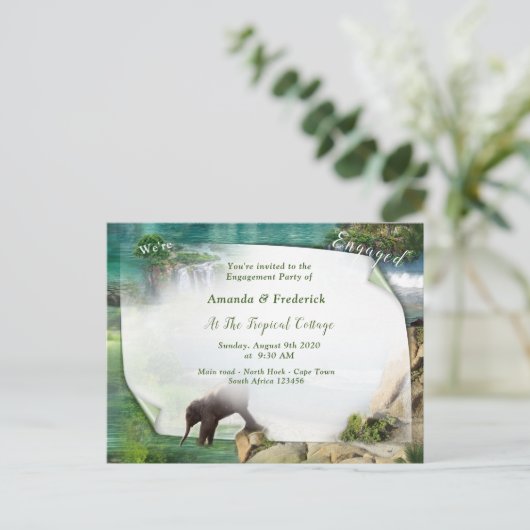 世界の海と川、湖、スポーツ活動 インビテーションポストカード (スタンド正面)