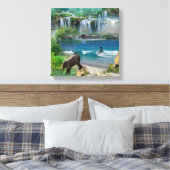 世界の海と川、湖、スポーツ活動 キャンバスプリント (インサイチュ (寝室))