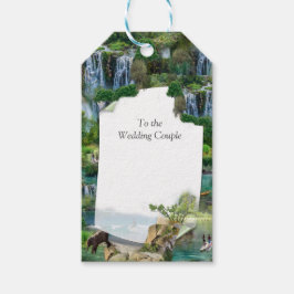 世界の海と川、湖、スポーツ活動 ギフトタグ