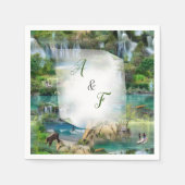 世界の海と川、湖、スポーツ活動 スタンダードカクテルナプキン (正面)