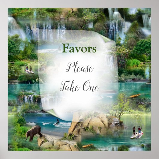 世界の海と川、湖、スポーツ活動 ポスター (正面)