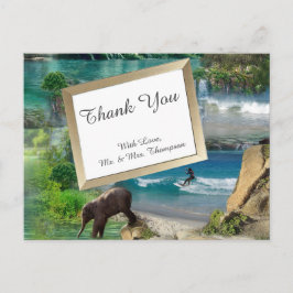 世界の海と川、湖、スポーツ活動 ポストカード