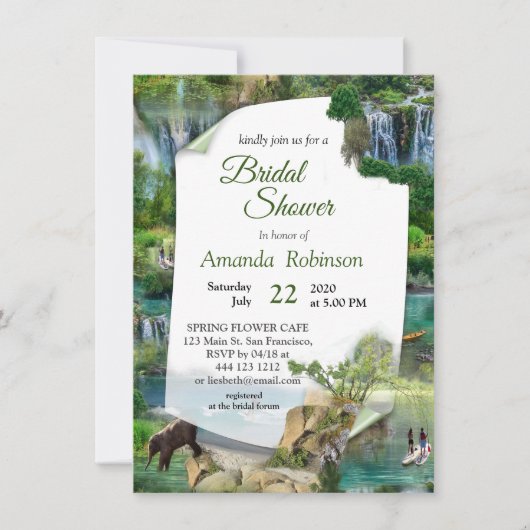 世界の海と川、湖、スポーツ活動 招待状 (正面)