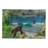 世界の海と川、湖、スポーツ活動 枕カバー (裏面)