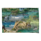 世界の海と川、湖、スポーツ活動 枕カバー (正面)