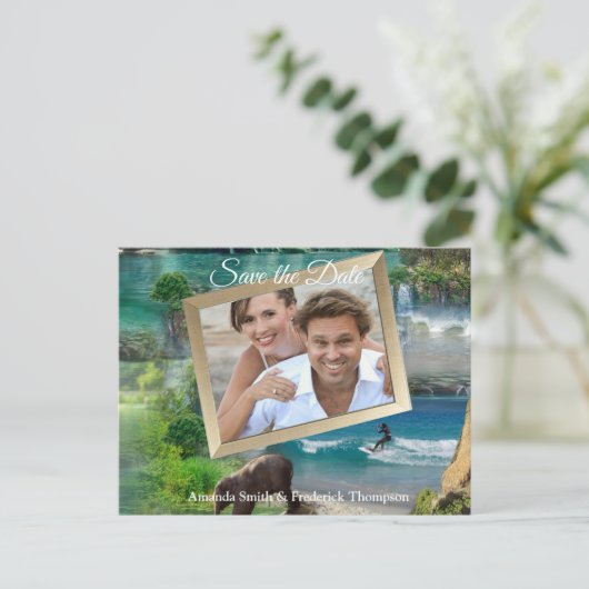 世界の海と川、湖、スポーツ活動 案内ポストカード (スタンド正面)