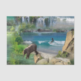 世界の海と川、湖、スポーツ活動 薄葉紙