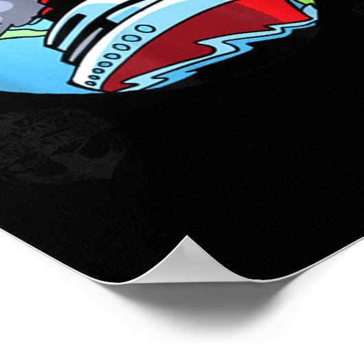 世界の海のパパ船の船長の夫 ポスター (角)