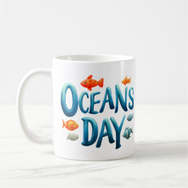 世界の海の日 – 海の日の魚とのお祝い コーヒーマグカップ