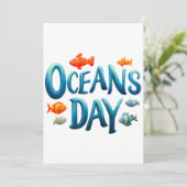 世界の海の日 – 海の日の魚とのお祝い シーズンカード (スタンド正面)