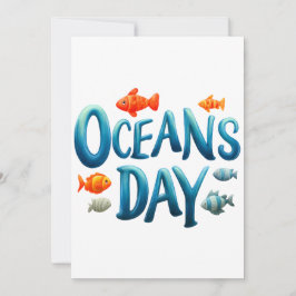 世界の海の日 – 海の日の魚とのお祝い シーズンカード