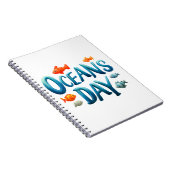 世界の海の日 – 海の日の魚とのお祝い ノートブック (右側)