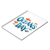 世界の海の日 – 海の日の魚とのお祝い ノートブック (左側)