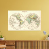 世界の測光地図 キャンバスプリント (インサイチュ (リビング))