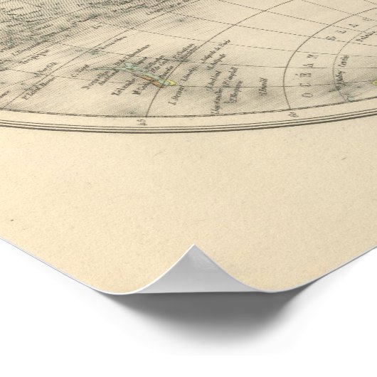 世界の測光地図 ポスター (角)