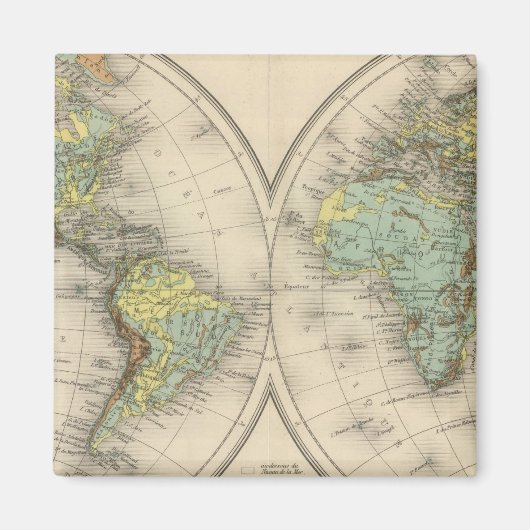 世界の測光地図 マグネット (正面)