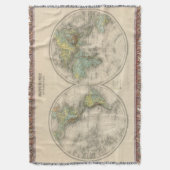 世界の測高の地図 スローブランケット (正面縦)