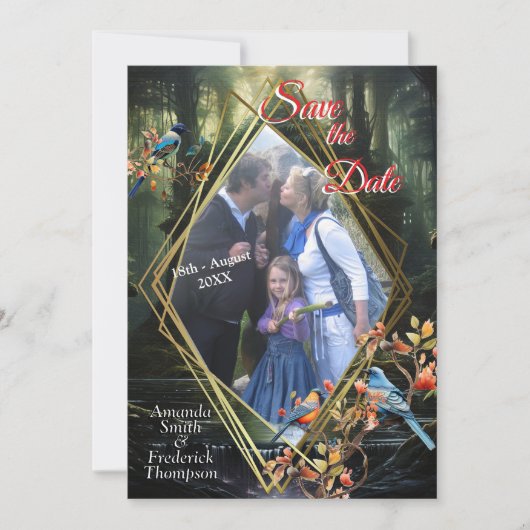 世界の滝の行楽地 招待状 (正面)