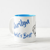 世界の演劇をパーソナライズ最高の先生 ツートーンマグカップ (正面左)